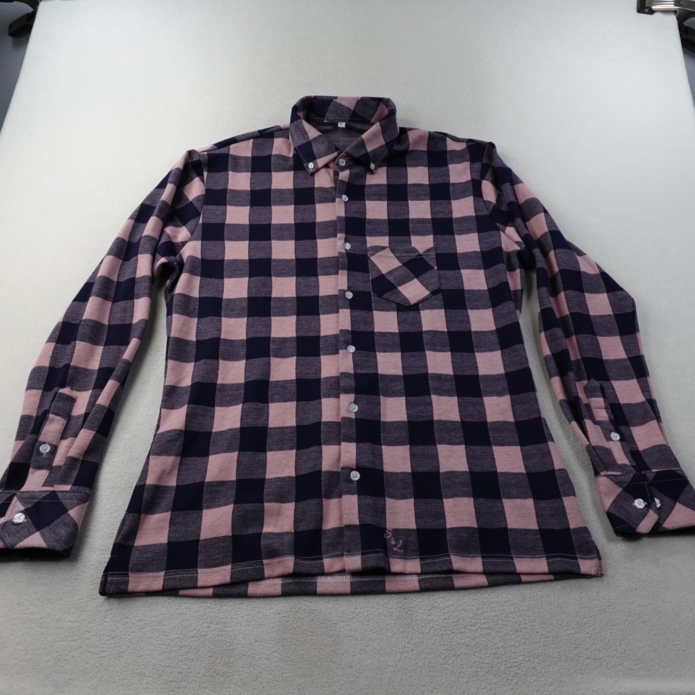 State Liberty Flannel Shirt Mens XL Purple Pink Check Long Sleeve Performance